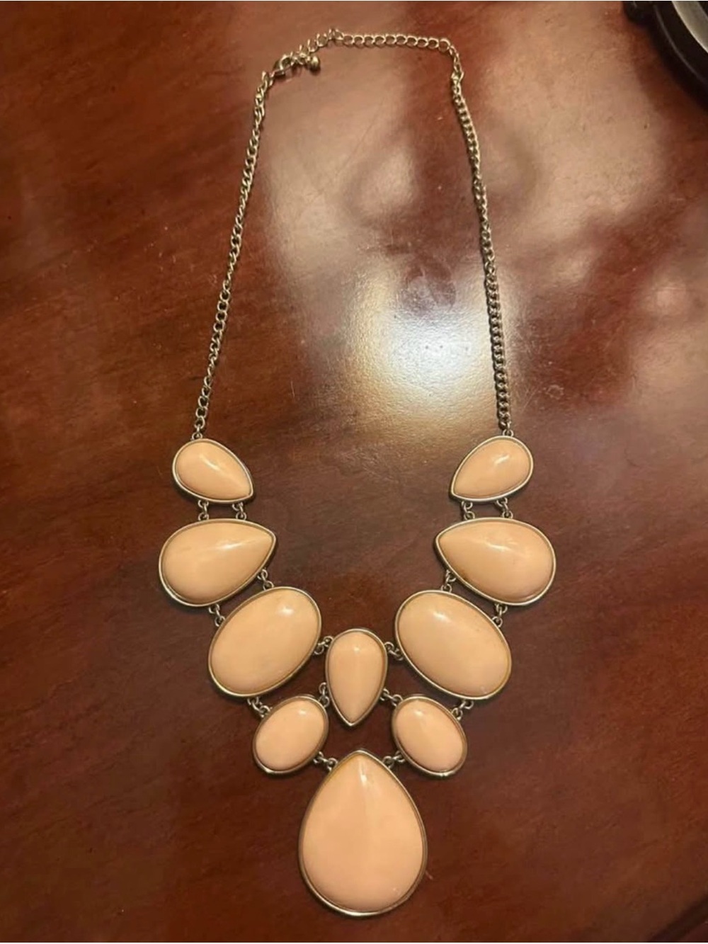 Fashion Statement Peach Bib Necklace - Women Jewelry